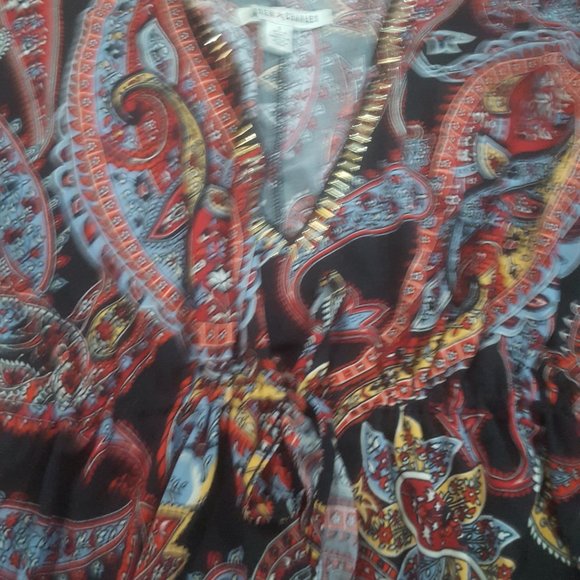 Women's Andrew and Charles Multi-colored Blouse Size S - Picture 3 of 6